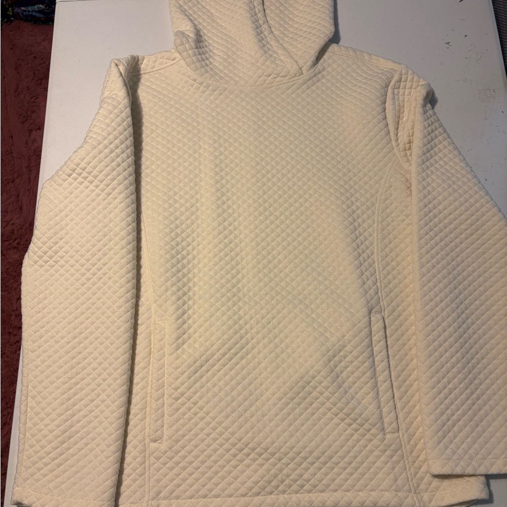 Zyia Cream Quilted Hoodie